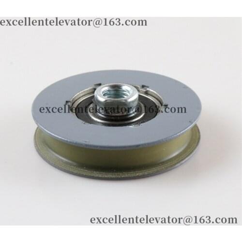 KS Lift Door Hanger Roller Flat Groove OD58mm W13mm Bearing 6002 58x13x6002 1 Pack=5 Pieces