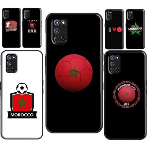 Morocco Soccer football flag For OPPO A52 A72 A92 A1K A5 A9 A53 A31 2020 F5 F7 Reno 4 Pro 2 Z Find X3 Pro Case Cover