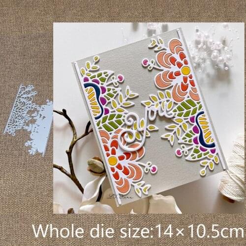 XLDesign Craft Metal stencil mold Cutting Dies Floral Border decoration scrapbook die cuts Album Paper Card Craft Embossing