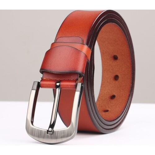 DOULILU Mens Belts Genuine Leather Belts Men Pin Buckle Belt for Mens Jeans Cowskin Strap Belt Waistbands Male cintos ceinture