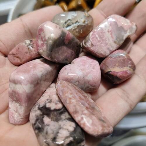 Natural Rhodonite Tumbled Stone Crystal Gemstone Metaphysical Reiki