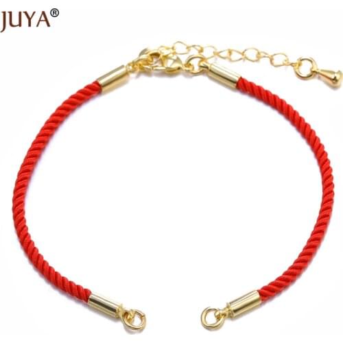 JUYA New Trendy Black/Red String Chain Accessories Adjustable Link Chain for DIY Connectors Charms Bracelets Jewelry Making