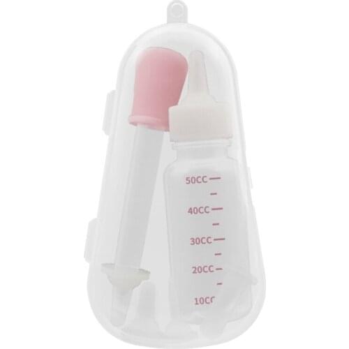 2021 New Dog Cat Puppy Milk Feeding Bottle Medicine Feeder for Puppy/Kitten Daily Use Hand Nurser Kit Puppy Feeding Supplies