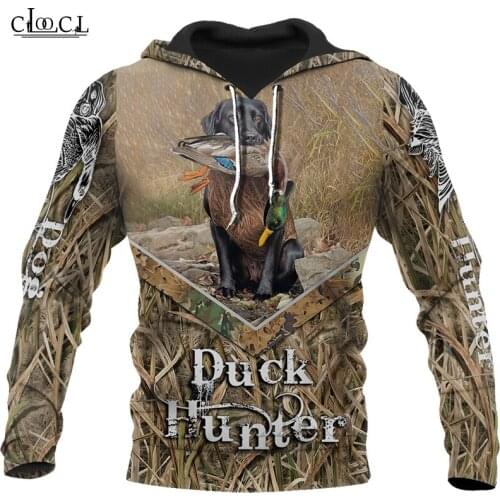 HX Newest Popular Animal Dukc Hunting 3D Print Hoodie Women Men Women Tracksuit Pullover Fashion Casual Hoodies Drop Shipping