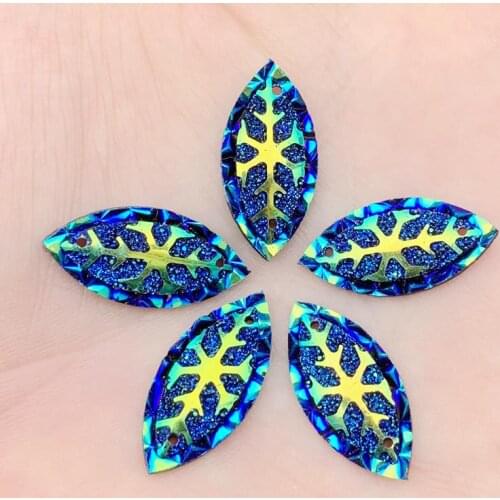 New Arrival 11*24mm Flatback Resin Rhinestone horse eye button snowflake for Christmas gems 2 holes 200pcs/lot -A507*5