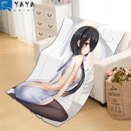 Tokisak Blanket Throw Blanket Anime Date A Live Dakimakura Kurumi Portable Nap Flannel Blanket Kids Gift Cospaly Home Textiles