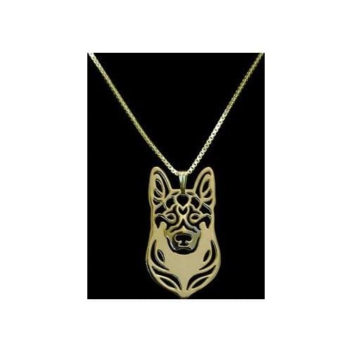 Handmade cartoon German shepherd necklace fashion pet pendant dog jewelry