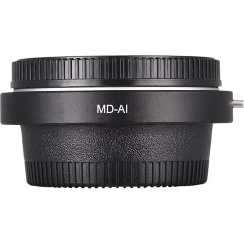 Lens Mount Adapter Ring for Minolta MD Lens Adapter for Nikon AI F Lens Mount Adapter with Glass Lens