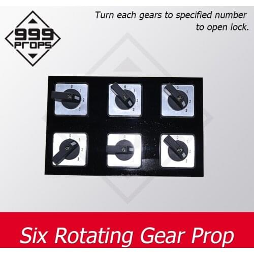 Turn the dials room escape rotating gear prop turn all gears to specified number to open lock secret room mechanism