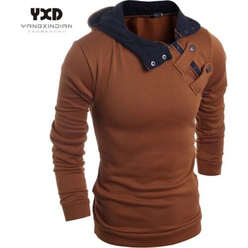 Drop shipping Brand new fashion men Slim casual mens ipper discount sweater 4 colors jacket winter warm hat top coat plus 3XL