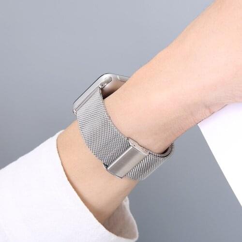 Luxury Metal Stainless Steel Strap For Apple Watch Band 44mm 42mm 40mm 38mm Milanese Wrist Bracelet for iwatch 6 5 4 3 2 1 se