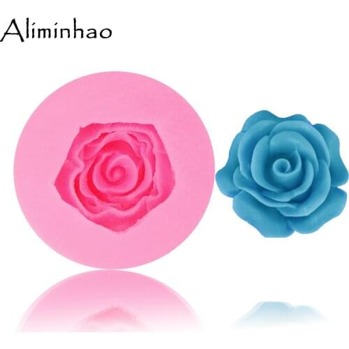 B1408 Flower shape fondant cake decoration dessert tools Rose Sugarcraft silicone mold for cake clay DIY chocolate Resin mold