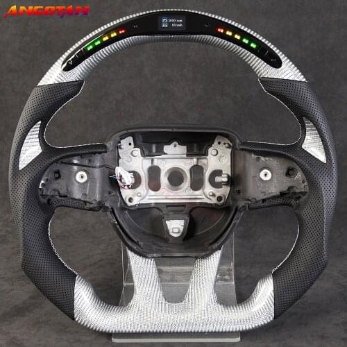 Steering Wheel Fit For Dodge Muscle car 100% Carbon Fiber Perforated Leather Steering Wheel