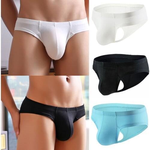 M-XXL New Multicolor Polyester cotton Mens Sexy Underwear Thong Underpants Soft Briefs Panties brazilian panties Comfortable T3