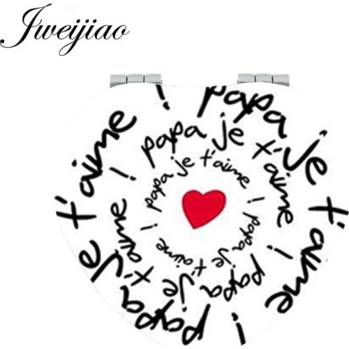 Youhaken Cartoon photo the best dad makeup mirrors love SUPER PAPA Portable mirror leather Gift for fathers A940