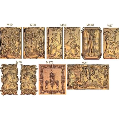 10pieces girl woman 3D relief model for cnc router carving engraing artcam,type3,aspire