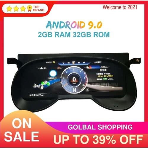 12.3" Android 9.0 32G Meter Screen For Toyota RAV4 RAV-4 2019 20 Car Dashboard Instrument Display Multimedia Player Car GPS NAVI