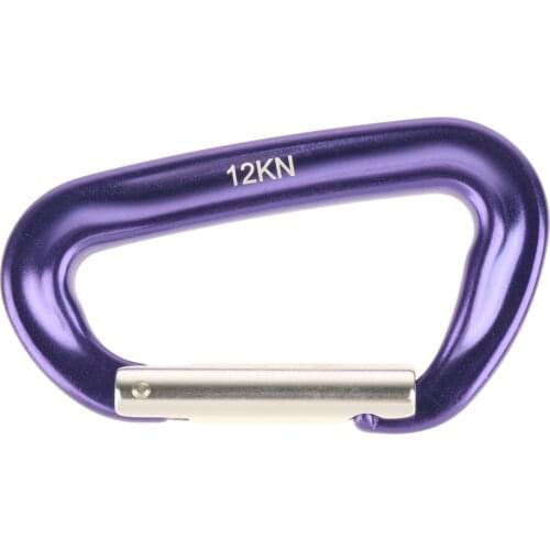 12KN Aluminum Alloy Spring Carabiner Snap Hook Hanger Keychain for Outdoor Hiking Camping - 5 Colors