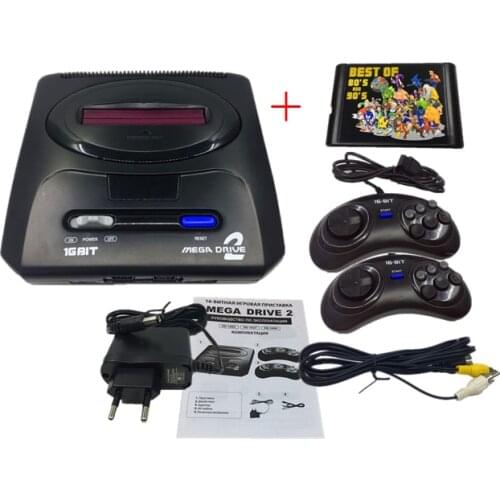 16 bit SEGA MD2 Video Game Console with US and Japan Mode Switch,for Original SEGA handles Export Russia with 196 classic games