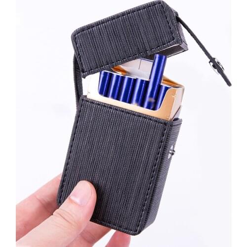 20pcs Cigarettes Storage Box Portable PU Stripe Cloth Cigarette Case 80mm Tobacco Tube Box Cigarette Accessories For Mens Gifts
