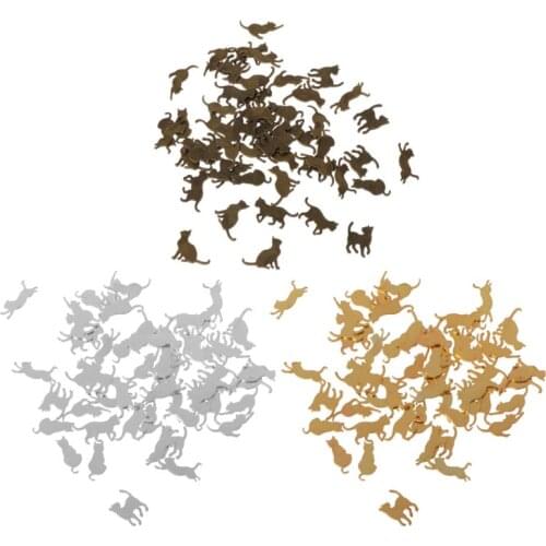 50Pcs Mixed Naughty Cat Frame UV Resin Charm Bezel Setting Filler Jewelry Making Glue Filling Tool