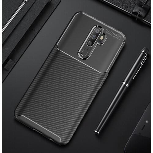 OPPO A9 A5 2020 A12 A12E Carbon Fiber Drop-proof Soft TPU Case Reno 2 Z 10X Zoom K1 K3 AX7 RX17 R15X R15 NEO Pro Coque Fundas