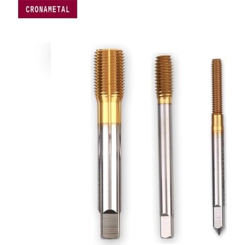 CRONAMETAL HSS Machine taps With TIN Coating Thread Forming Tap M3 M5 M6 M8 Fluteless Forming Machine Plug Screw Taps M10 M12