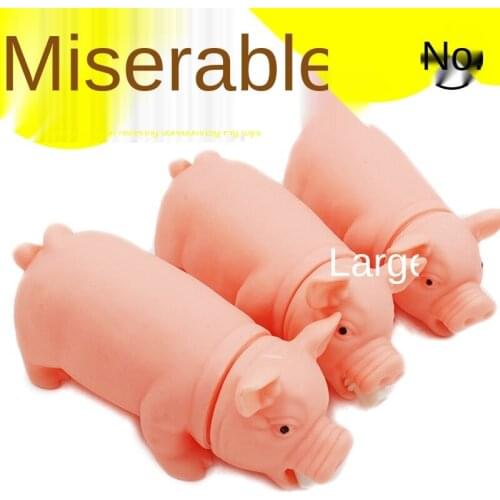 1pc Colorful Screaming Rubber Pig Pet Teasing Squeak Squeaker Chew Toy Puppy Toy for Dogs for Large Dogs Sound Voice Dog Toys