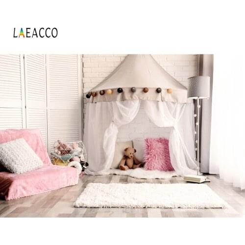 Laeacco Tent Carpet Sofa Pillow Light Photography Backdrops Photo Backgrounds Baby Newborn Child Portrait Photophone Photozone