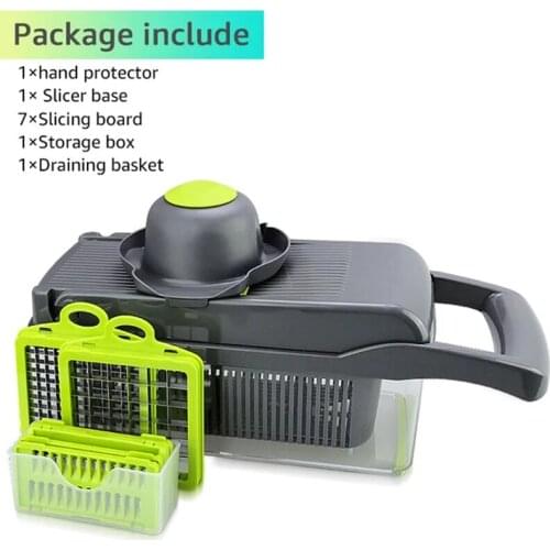 Multifunctional Vegetable Cutter Shredders Slicers Fruit Potato Peeler Carrot Grater Kitchen Accessories Basket Vegetable Slicer
