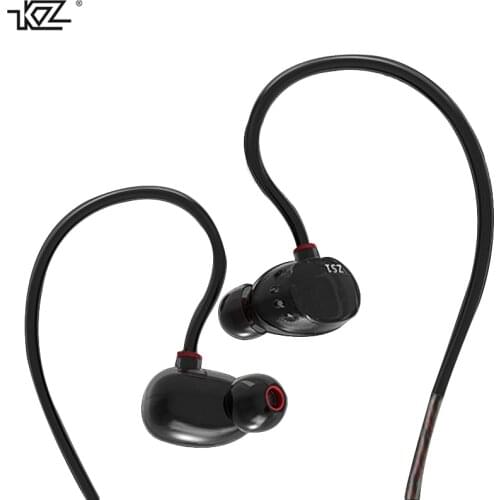 KZ ZS1 earphones dual driver for bass treble powerful stereo sound eargonomic earplugs with/without HD mic for smart phones