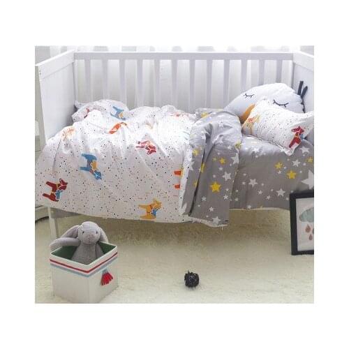 With filling! top quality pony Baby Crib Cot Bedding Set Baby crib bedding set 100% cotton,Duvet/Sheet/Pillow
