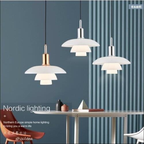 Nordic designer restaurant bedroom simple creative restaurant light bar coffee shop single head glass chandelier