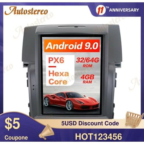 Vertical Tesla Style Android 9 PX6 Car No DVD Player GPS Navigation For Honda CRV 2012-2016 Stereo Head Unit Multimedia Player