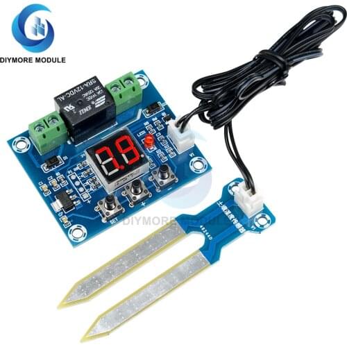 XH-M214 12V Soil Humidity Sensor Module Automatic Control Irrigation System Red Digital Display Humidity Sensor Controller