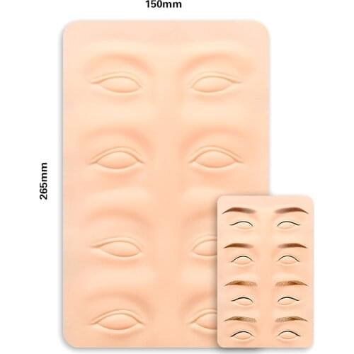 KZBOY 5/10/15PCS Microblading Cosmetic Latex Training Skin for 3D Eye Brow Lip Eyeliner Practice Skin for Beginner
