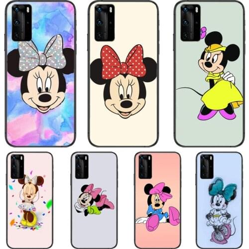 Lalaland Minnie Mouse Phone Case For Huawei P40 p30 P20 10 9 8 Lite E Pro Plus Black Etui Coque Painting Hoesjes comic fas