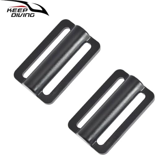 2pcs Plastic-steel Scuba Diving Belt Webbing Keeper Fits 5cm Webbing Lightweight Strong & Durable BCD Accessories