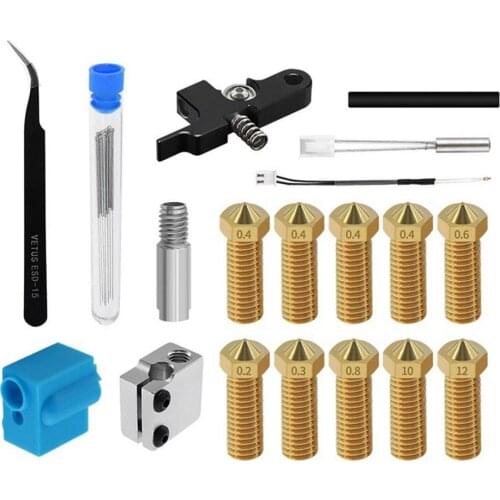 Titan Aero Extruder for Sidewinder X1 Genius Volcano Nozzle Silicone Sleeve Throat Handle Thermistor Heating pipe Heat Block Kit