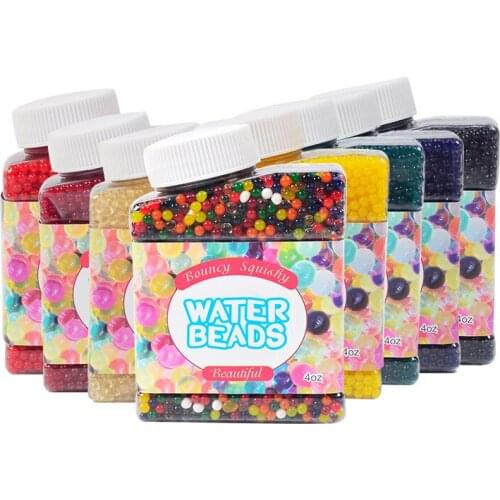 Hydrogel Pearl Shaped Seven Colors Crystal Soil Water Beads Water Gun Marbles Mud Grow Ball Growing Water Balls Box-Packed 260G