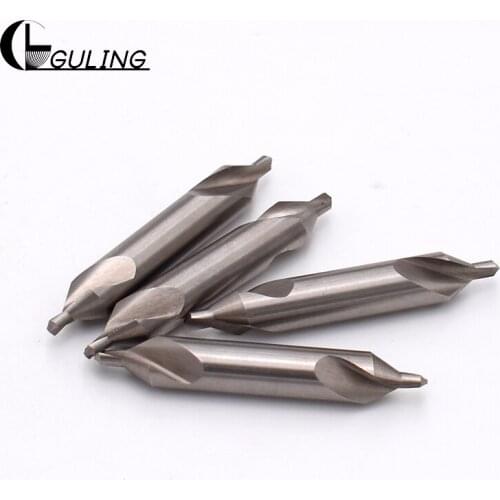 10PCS 60 degree center drill A type 1.0 1.5 2 2.5 3 4 5 6 full grinding spiral center high speed steel hss point hole drill