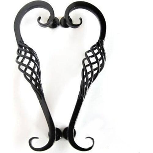 192mm creative black birdcage handle black kitchen cabinet wardrobe door pull handles 7.6" wood door handle European rural