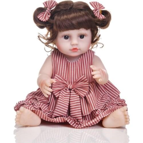 Reborn Doll 45cm Reborn Doll Fashion Dress up Simulated Doll Vinyl Figurine Childrens Toys ball jointed doll toys for girls