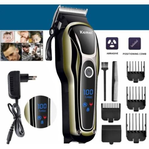 KEMEI hair clipper professional hair trimmer in hair clipper for men electric trimmer LCD display machine barber hair cutter