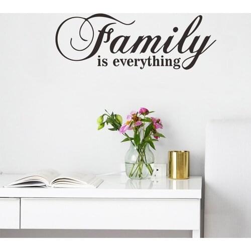 Family is everything wall stickers bedroom living room background decor Art English Slogan wallpaper home decoration stickers
