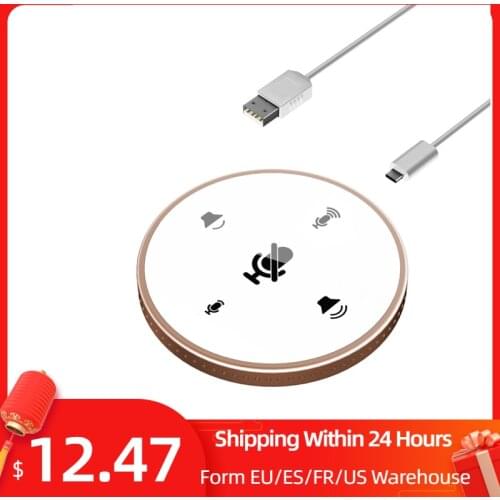 Mini microphone Desktop USB Conference Speakerphone Microphone Built-in Speaker 360° Omnidirectional PC Computer Condenser Mic