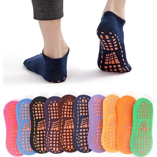 5 Pairs/Set Men Women Silicone non-slip Socks Summer Solid Color Ankle Floor Yoga Socks Couple Kids Cotton Trampoline Socks