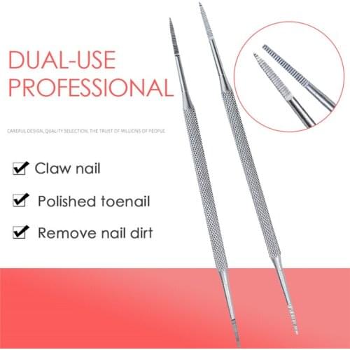 Toe Nail File Foot Nail Care Hook Ingrown Double Ended Ingrown Toe Correction Lifter File Manicure Pedicure Toenails Clean Tool