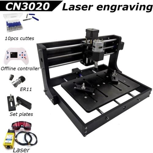 NEW CNC 3020 Router Kit GRBL Control 3 Axis Plastic Acrylic PCB PVC Wood Engraving Machine, XYZ Working Area 300 x 200 x 45mm