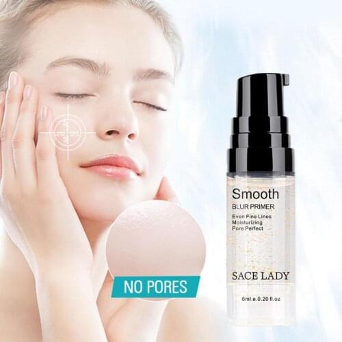 6ML Gold foil Face Foundation Primer Brighten Face Serum Pre-makeup lotion Oil Control Long-Lasting Pores skin care Cosmetics